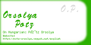 orsolya potz business card